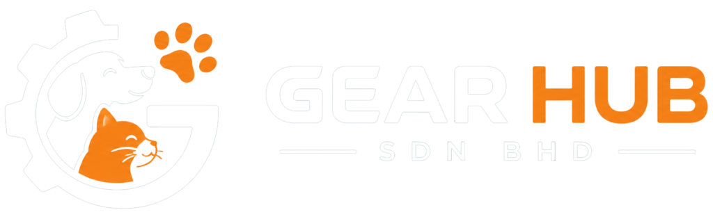 gear hub logo white