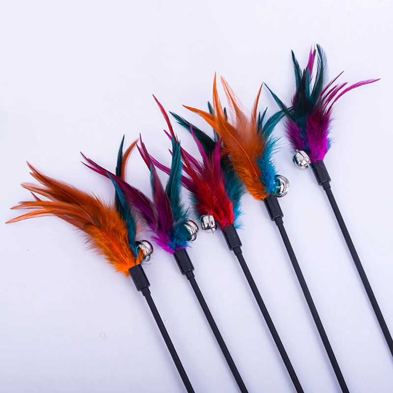 5pcs interactive feather wand toys for cats 5pcs interactive feather wand toys for cats