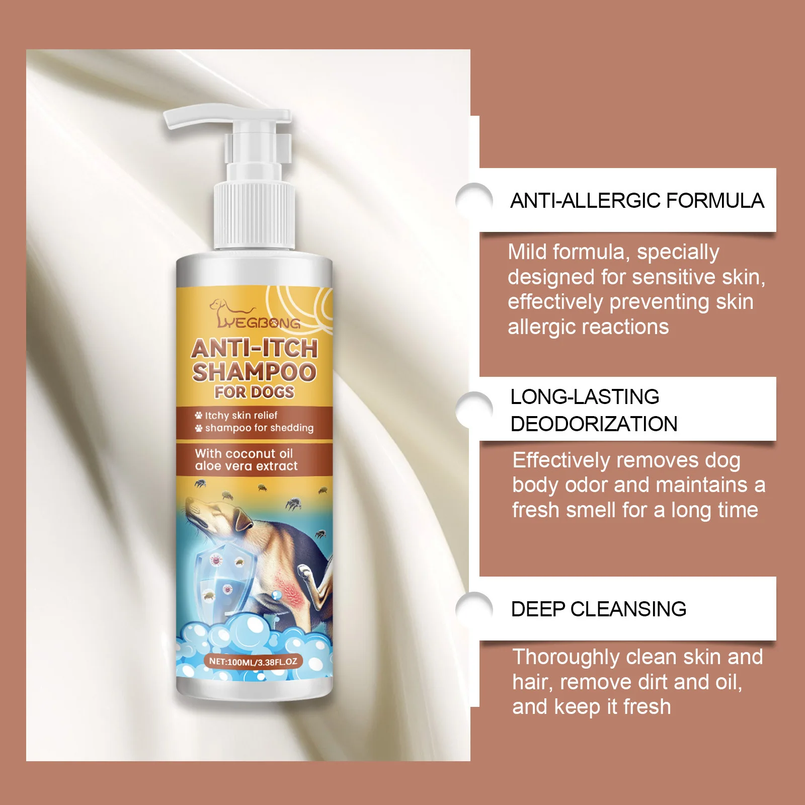 100ml ph balanced dog shampoo & conditioner for sensitive skin 100ml ph balanced dog shampoo & conditioner for sensitive skin