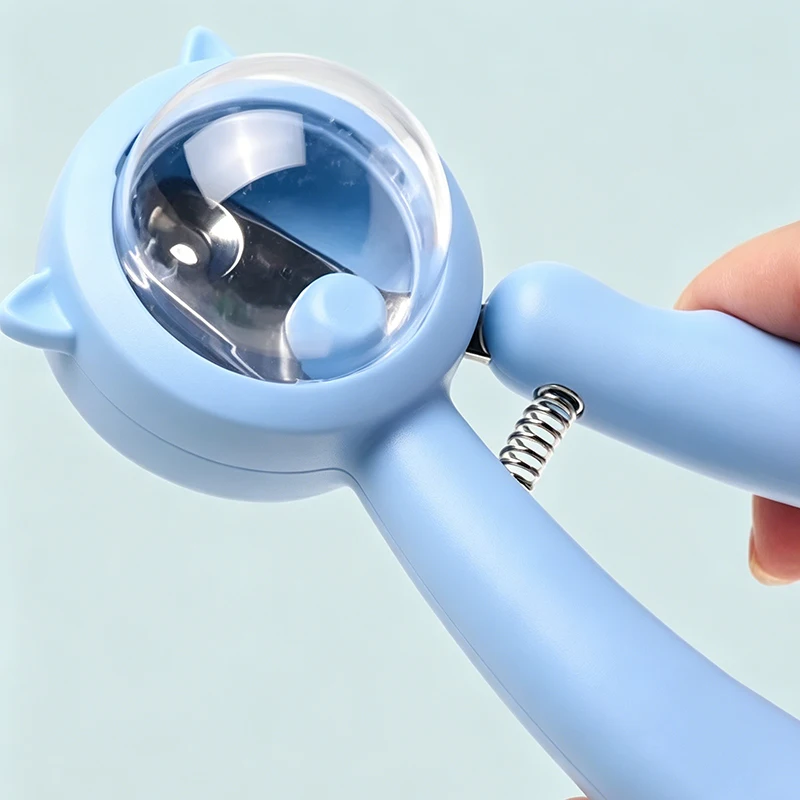 cat shaped pet nail clippers with splash guard & nail file cat shaped pet nail clippers with splash guard & nail file